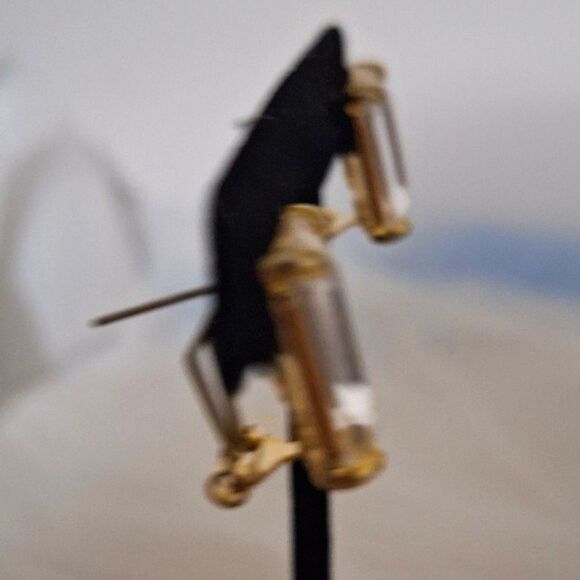 Fornash Women's Vintage Pierced Earrings Clear Glass Faceted Stud Elegant - Picture 7 of 10